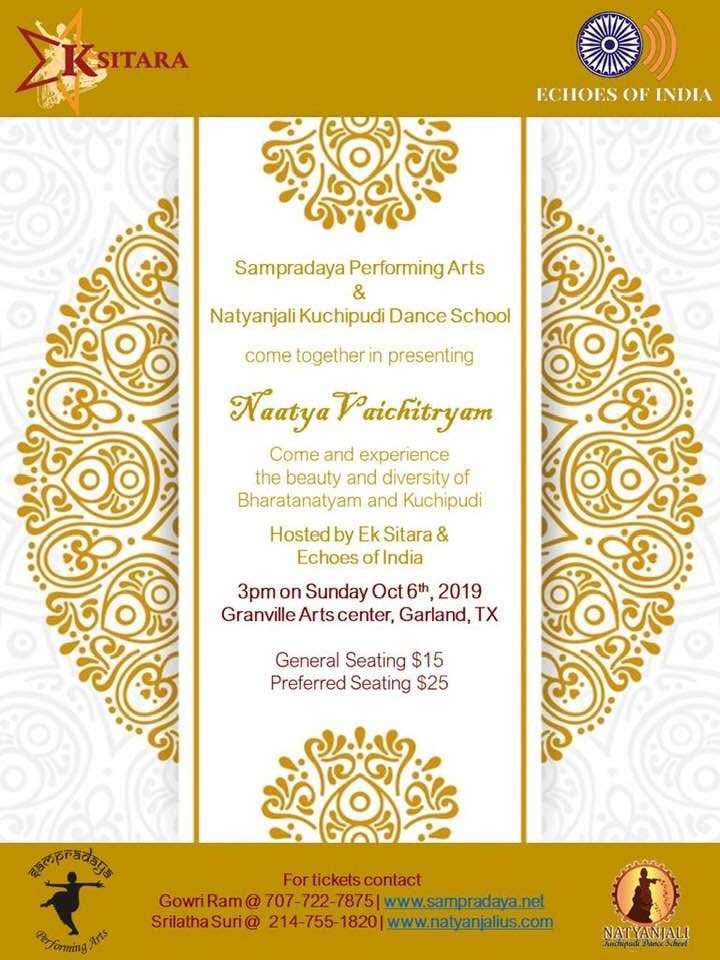 Naatya Vaichitryam virtual event poster