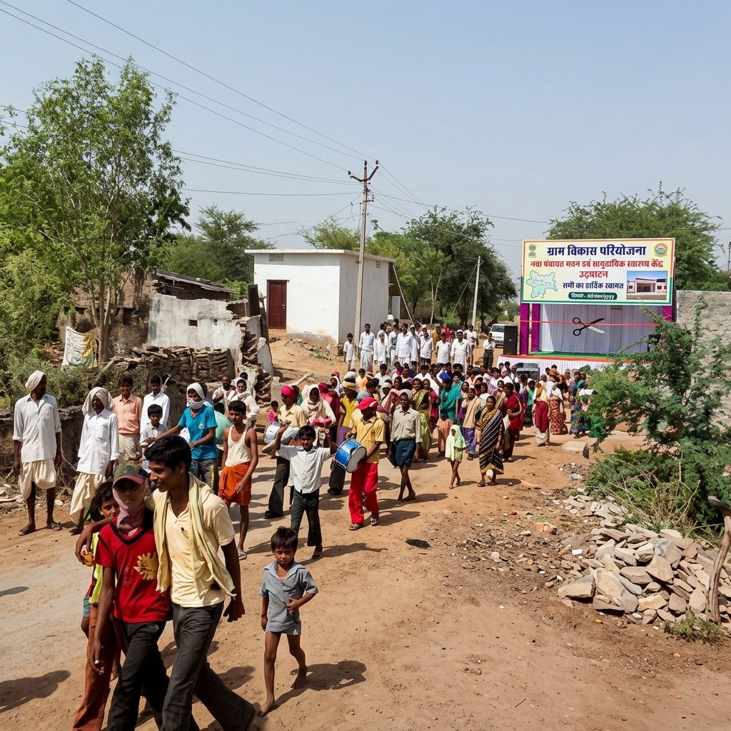 Village Crowd at Launch